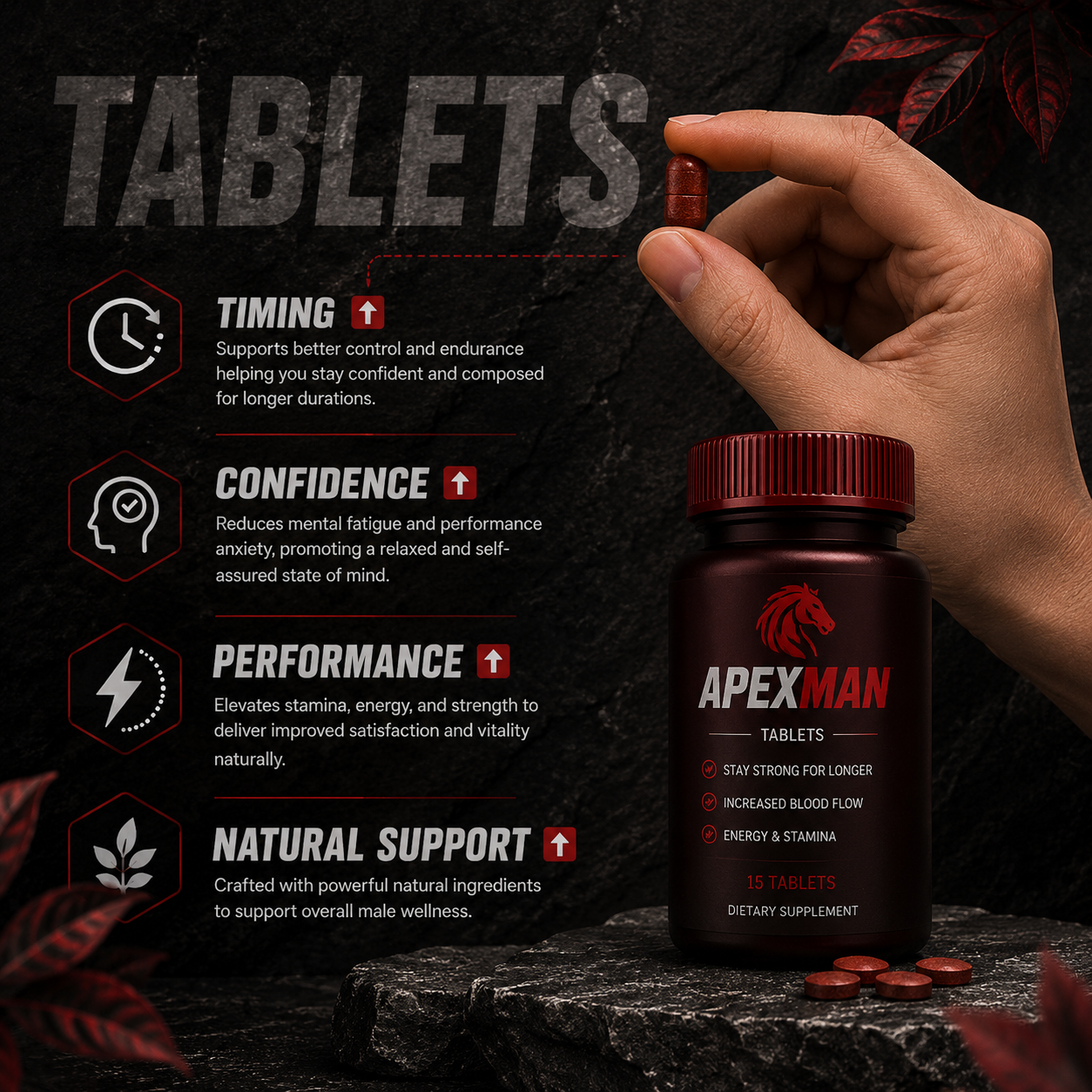 ApexMan Pills + Spray Combo | 30 DAYS  MONEY BACK GURANTEE