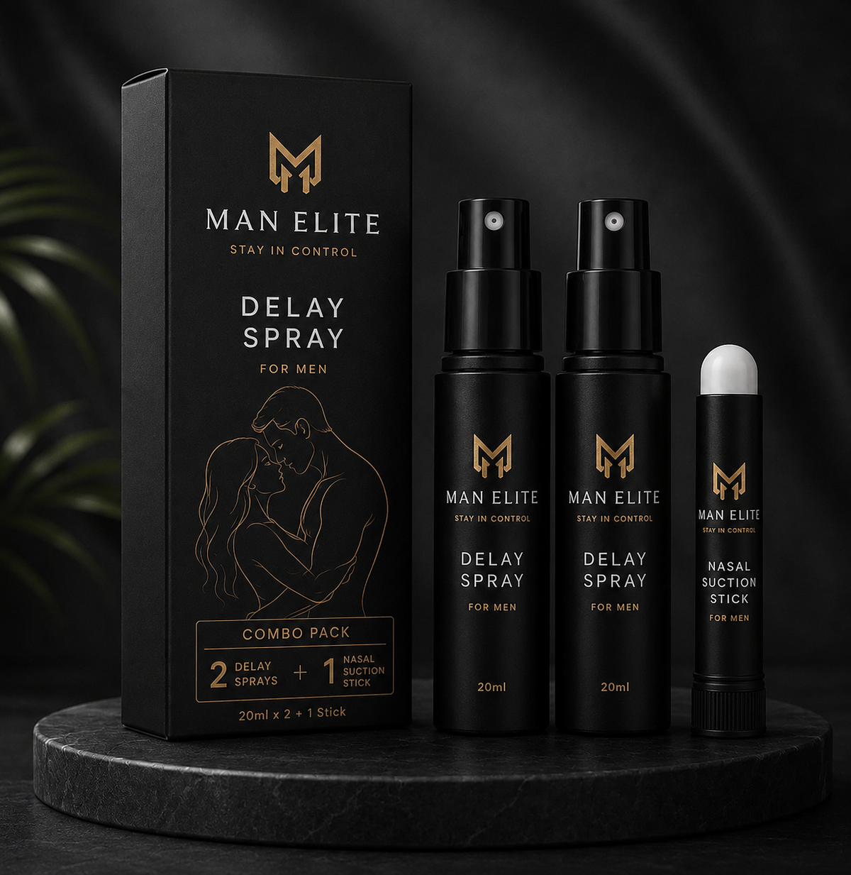 Man Elite Control Spray + Inhaler (BUY 1 GET 3 ) | 30 DAYS MONEY BACK GURANTEE