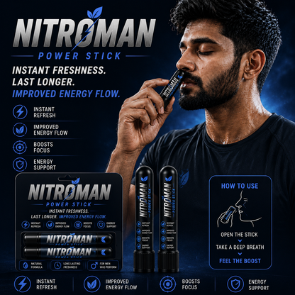 NITROMAN TABLET + 2 POWER STICKS | 30 Days Money Back Gurantee