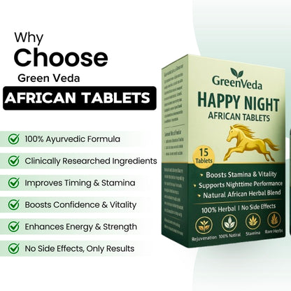 Happy Night African Tablets (BUY 1 GET 1 FREE) | 30 Days Money Back Gurantee